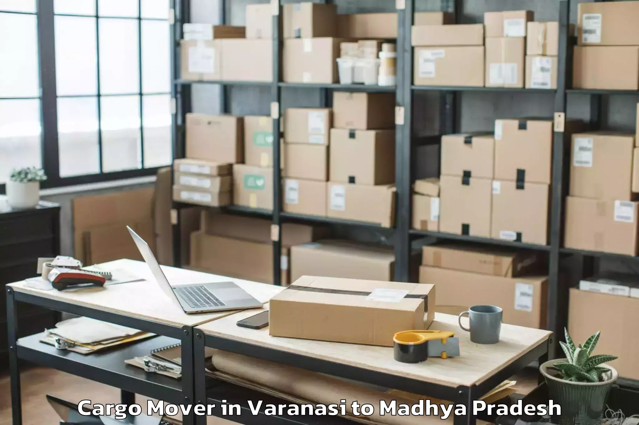 Book Varanasi to Iit Indore Cargo Mover Online